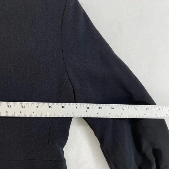 Cabi Abbott Jacket Women's Sz 4 Black Collared Brass Button Peplum Stretch #3027 - Picture 3 of 10